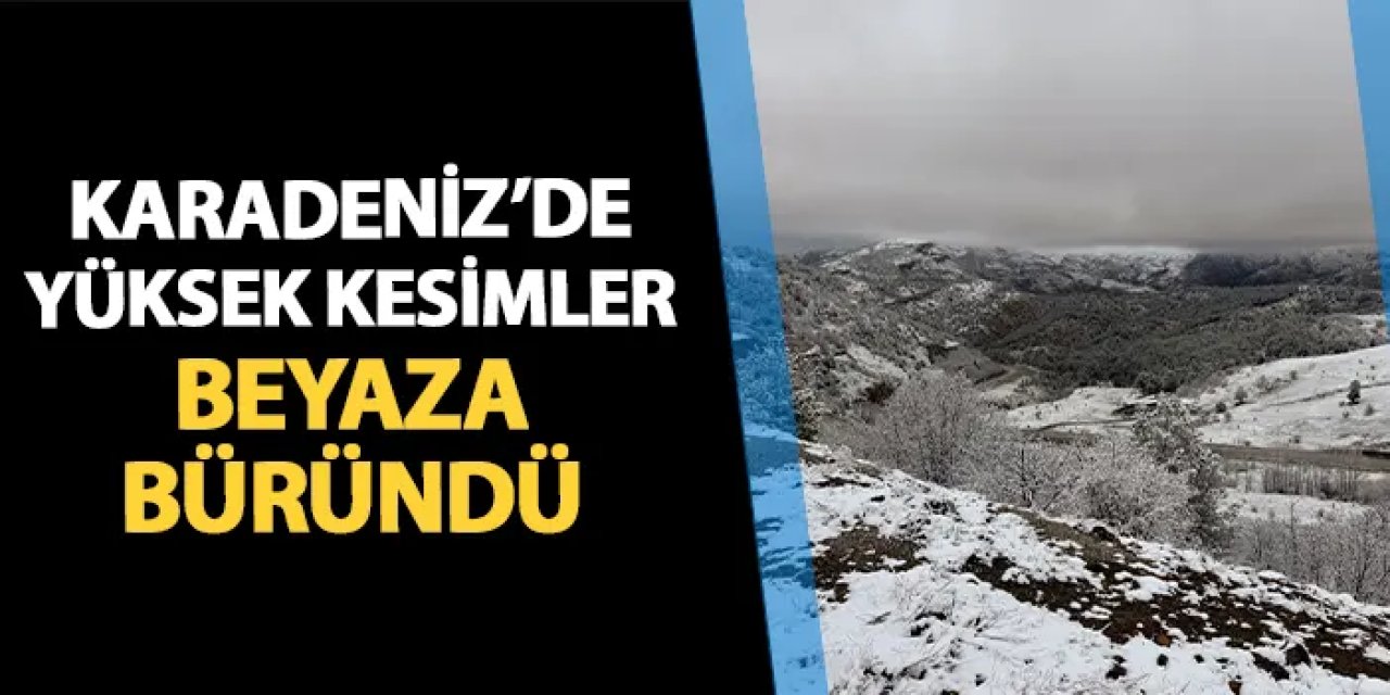Karadeniz'de yüksek kesimler beyaza büründü