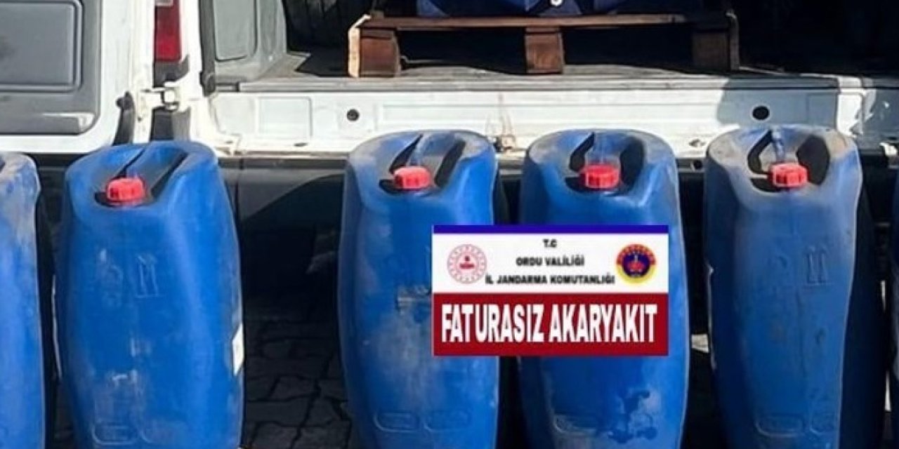 Ordu'da faturasız akaryakıt satan şüpheli yakalandı