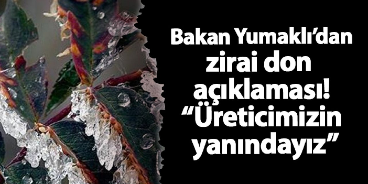 Bakan Yumaklı’dan zirai don  açıklaması! “Üreticimizin  yanında