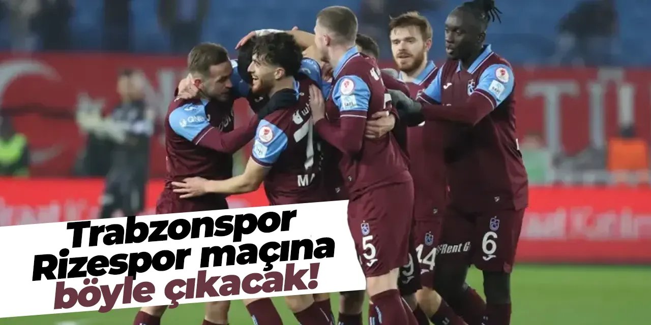 Trabzonspor, Rizespor Maçında Çubuklu Formayla Sahada