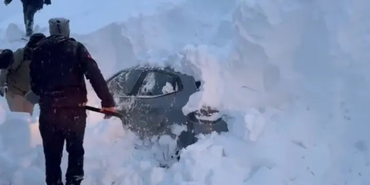 Bayburt’ta filmleri aratmayan kurtarma çalışması!