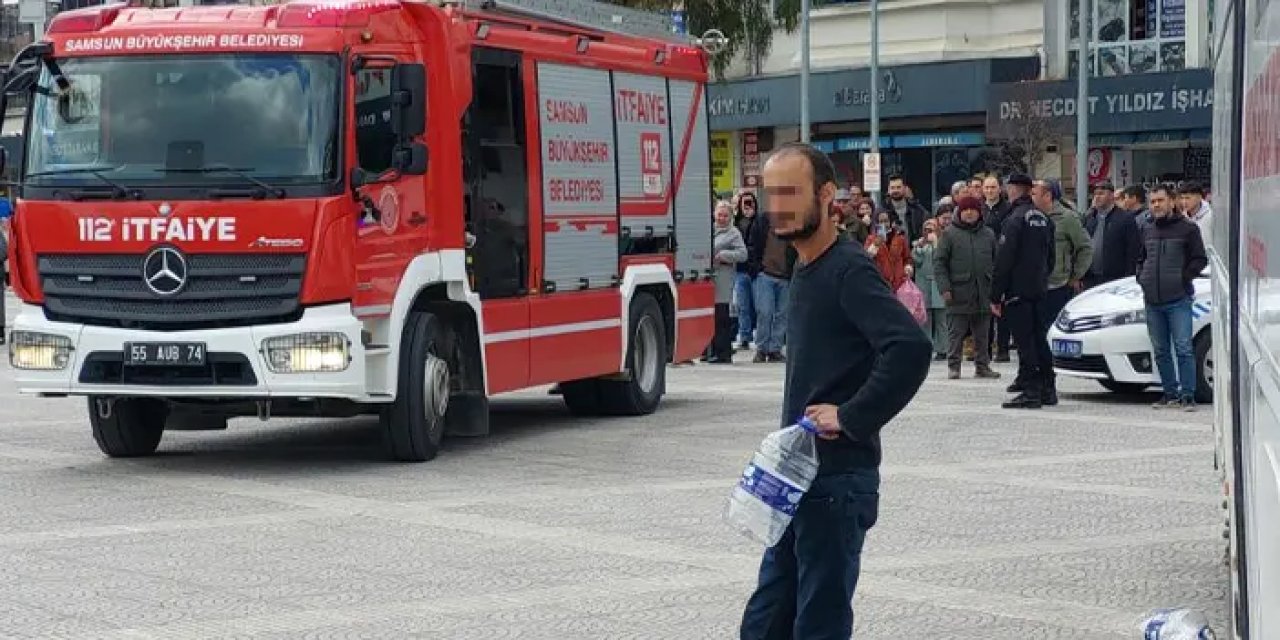 Samsun’da mahalle yolunun yapılmadığı gerekçesiyle kendini yakmaya kalktı!