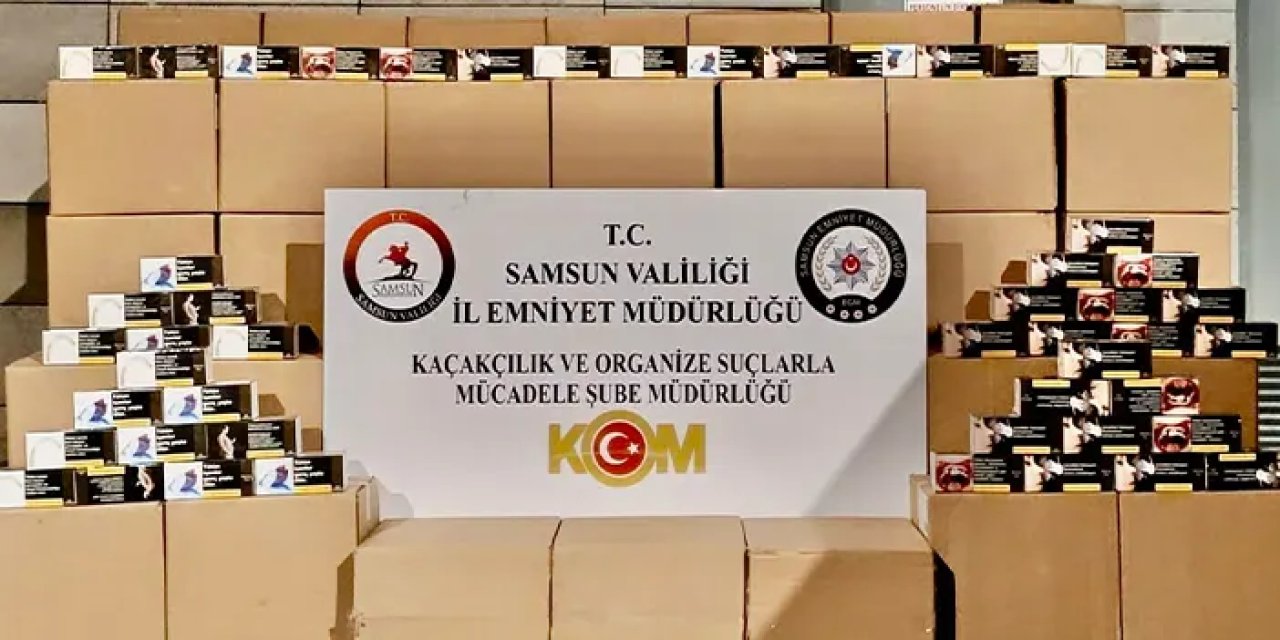 Samsun'da minibüste kaçak makaron operasyonu! 1 milyon 920 bin adet ele geçirildi