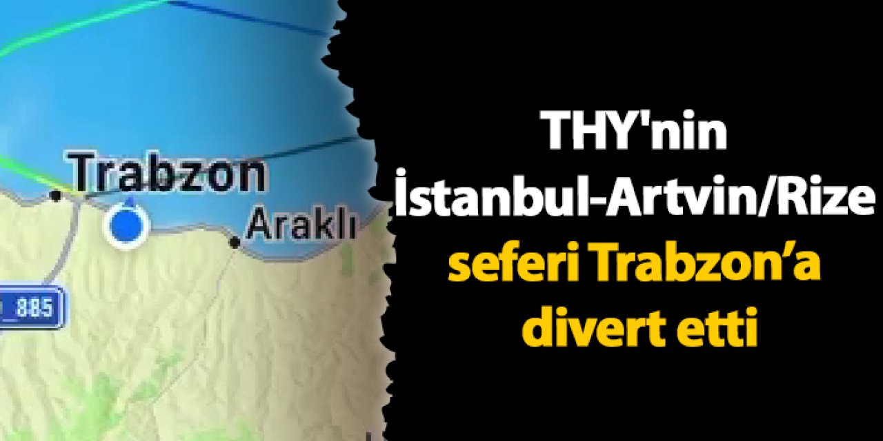 THY'nin İstanbul-Rize/Artvin seferi Trabzon’a divert etti