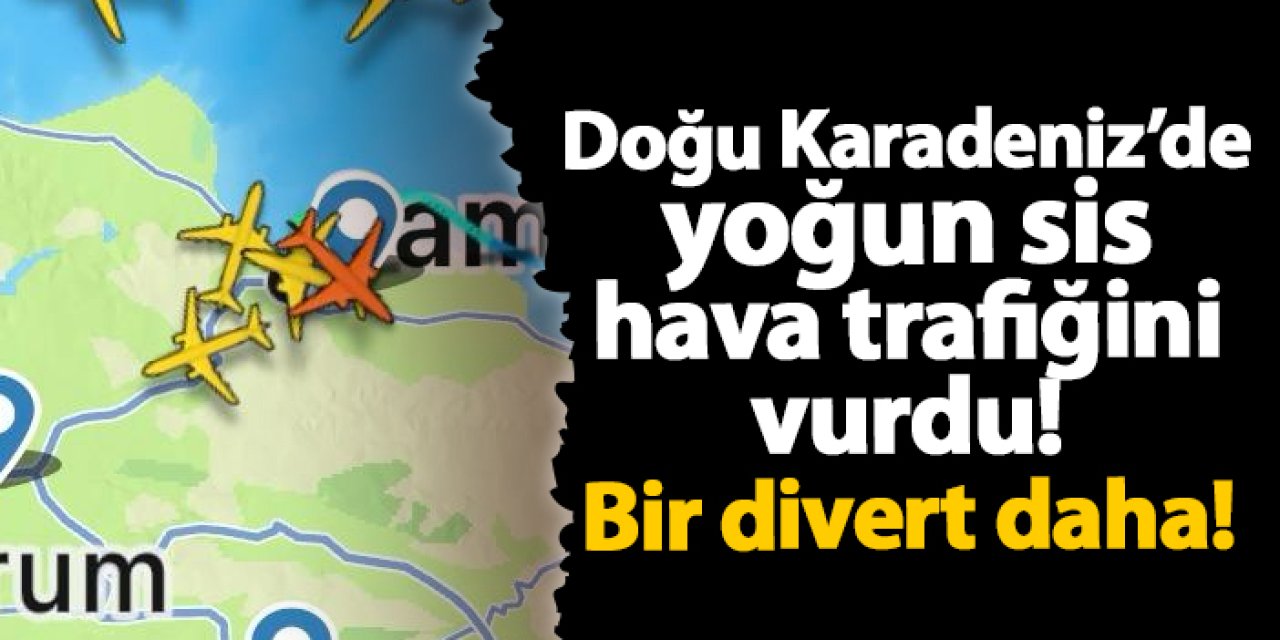 Doğu Karadeniz’de yoğun sis hava trafiğini vurdu! Bir divert daha!
