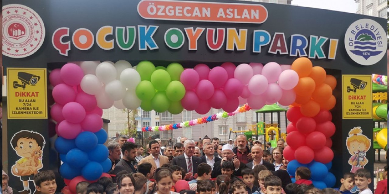 Trabzon'da "Özgecan Aslan Çocuk Oyun Parkı" açıldı