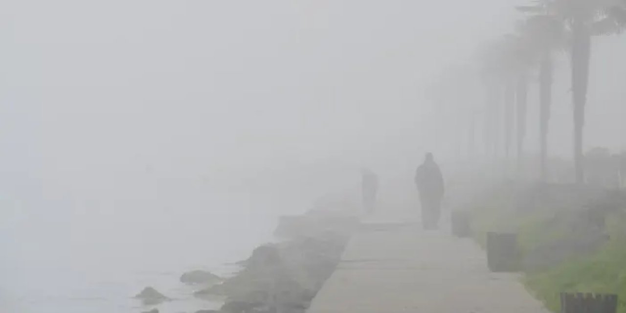 Samsun’u yoğun sis vurdu! Görüş mesafesi düştü