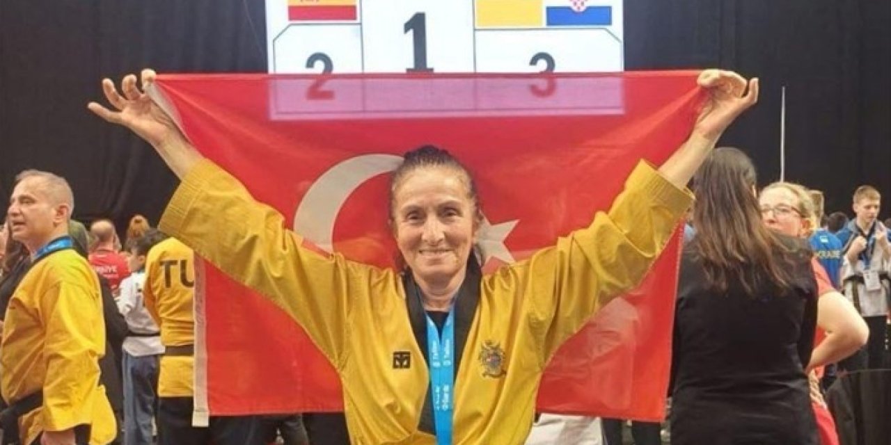 Ordulu 74 yaşındaki milli tekvandocu Avrupa Poomsae Şampiyonası'nda üçüncü oldu