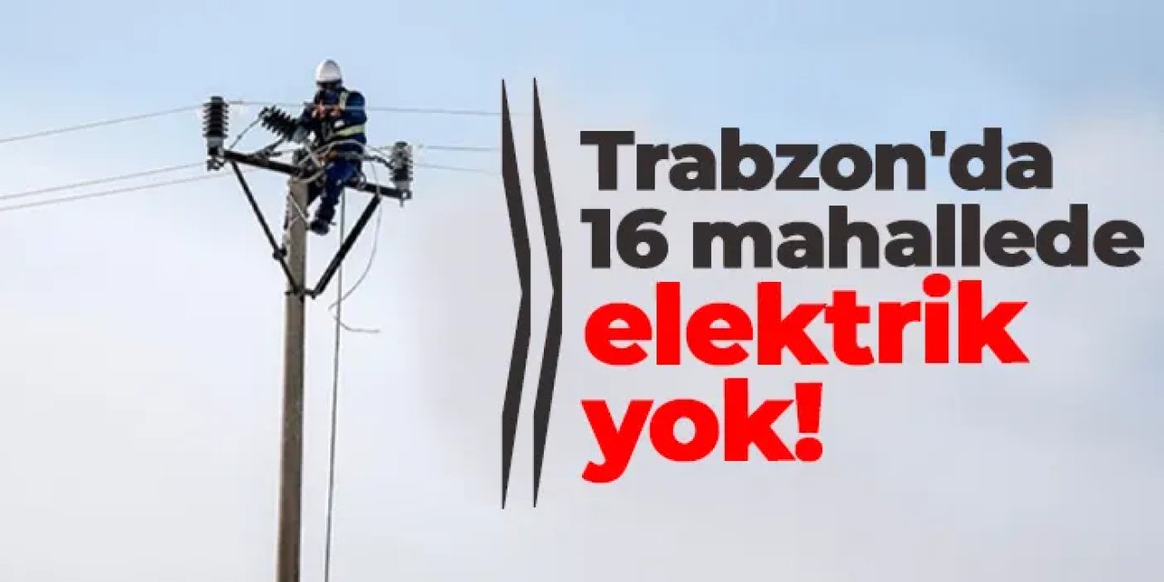 Trabzon'da 16 mahallede elektrik kesintisi! Ne zaman gelecek? 22 Nisan 2025 elektrik kesintileri