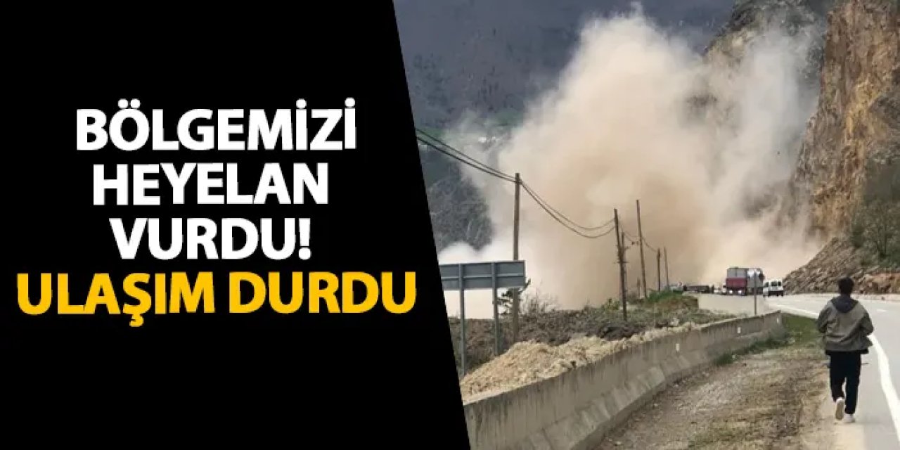 Gümüşhane’yi heyelan vurdu! Ulaşım durdu