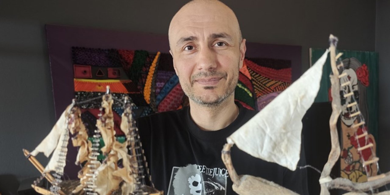 Samsun'da doğal malzemeler sanat eserine dönüşüyor