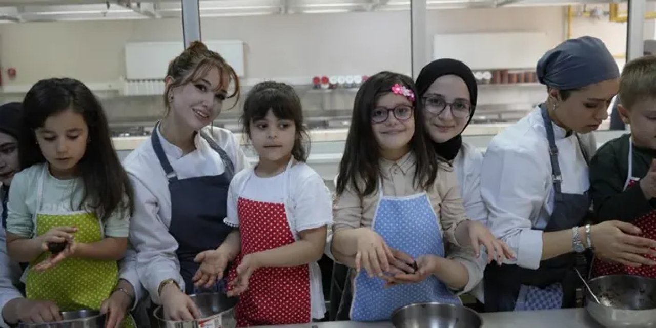 Gümüşhane'de anaokulu öğrencileri aşçı oldu