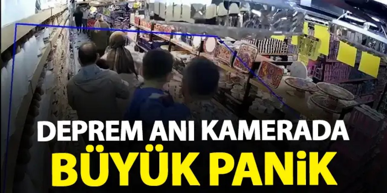 İstanbul'da deprem anı kameralara böyle yansıdı! Büyük panik