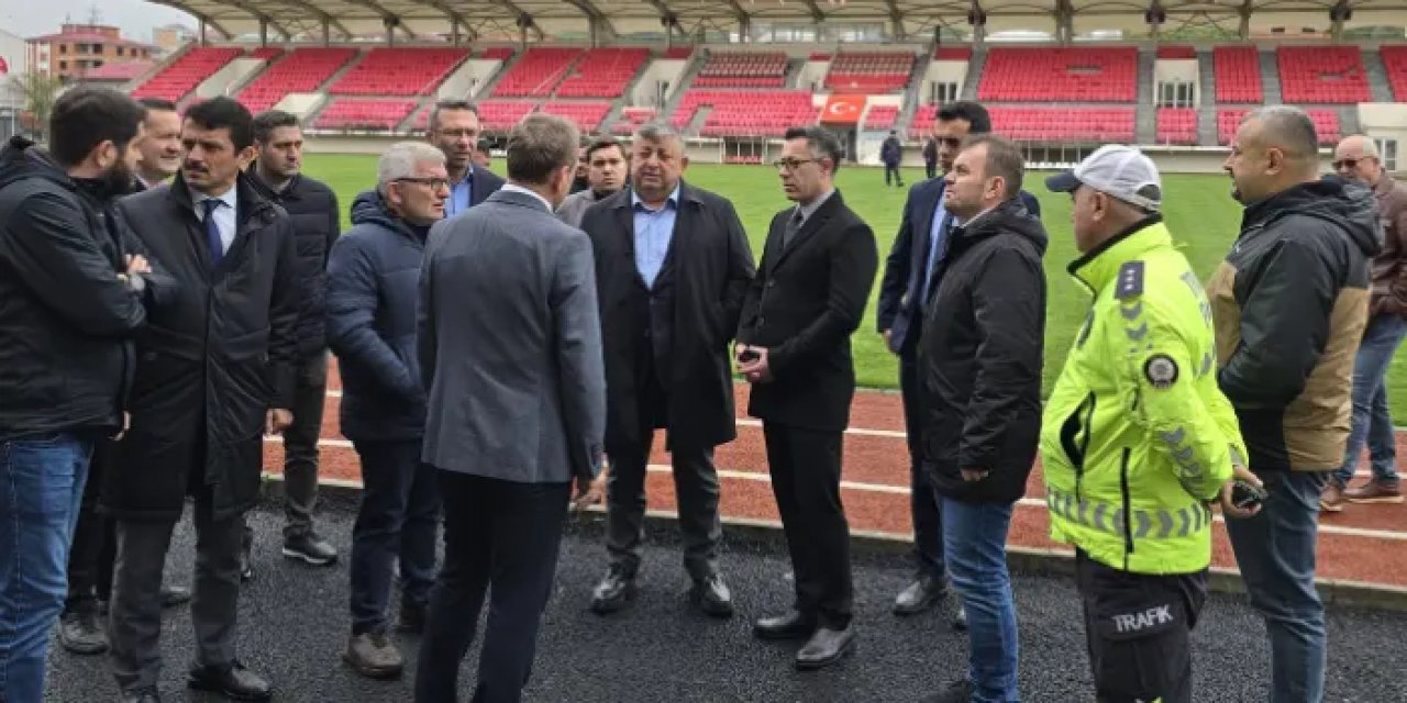 Bulancak'ta Kaymakam Koç'tan Bulancakspor Stadı'na inceleme
