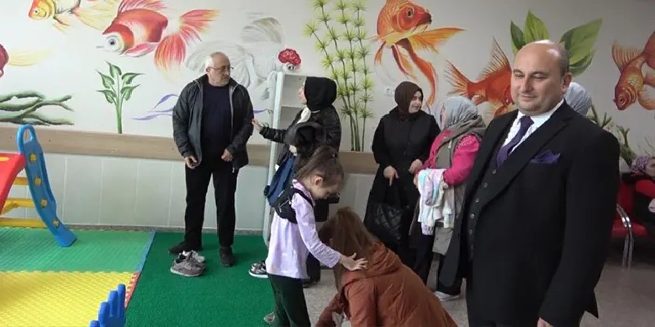 Samsun'da Bafra Devlet Hastanesi’nden çocuklara anlamlı sürpriz: Oyun alanı kuruldu