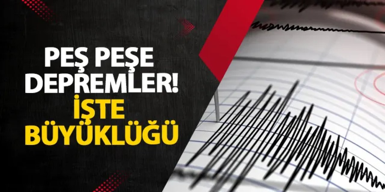 Kütahya’da peş peşe depremler! işte büyüklüğü