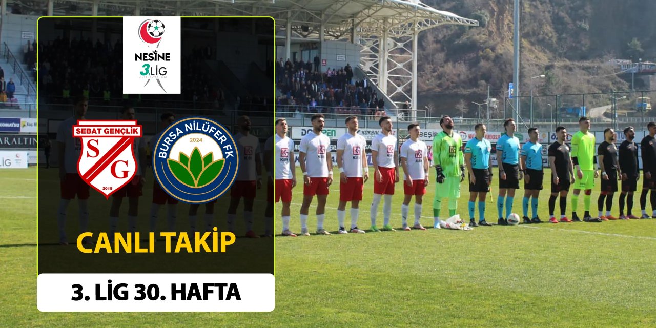 Sebat Gençlikspor, Bursa Nilüfer'i ağırlıyor.