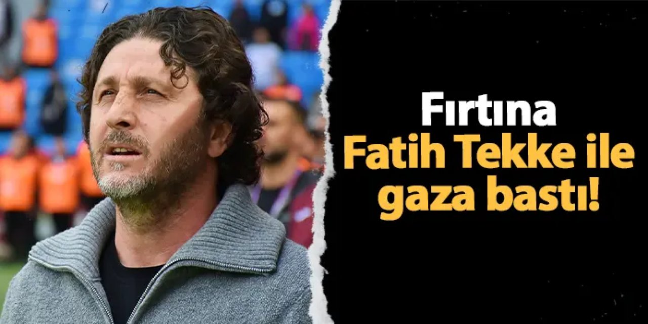 Trabzonspor Fatih Tekke ile gaza bastı!