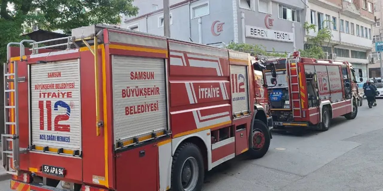 Samsun’da tekstil atölyesinde yangın! Müdahale edildi