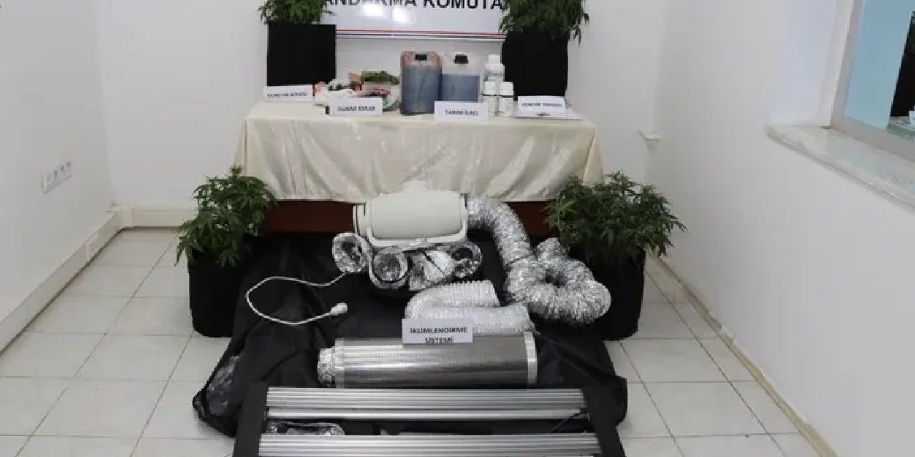 Samsun’da evine iklimlendirme sistemi kurup kenevir yetiştirdi!