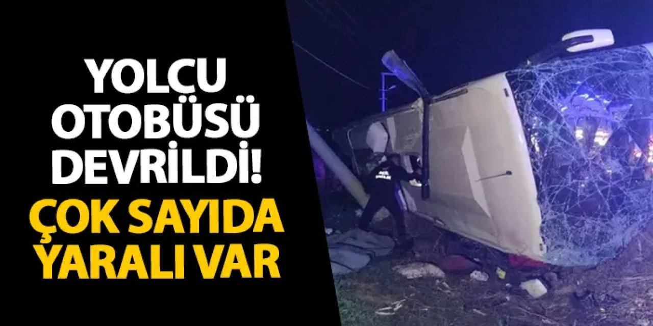 Van’da yolcu otobüsü devrildi! Çok sayıda yaralı var