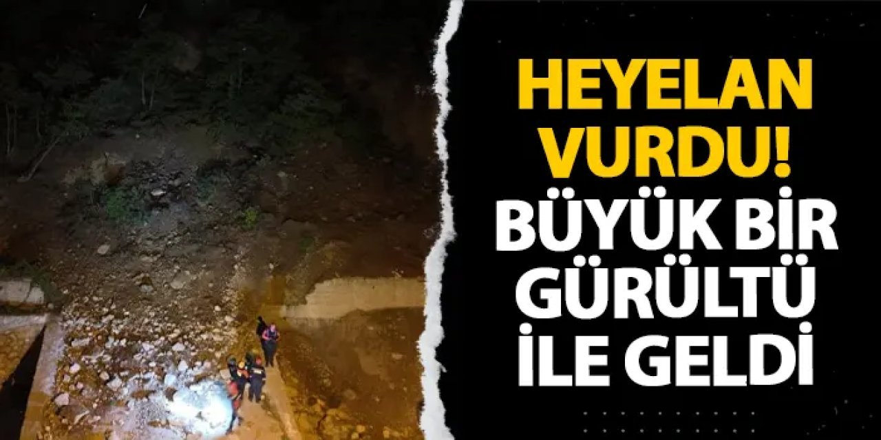 Artvin’i heyelan vurdu! Büyük bir gürültü ile geldi