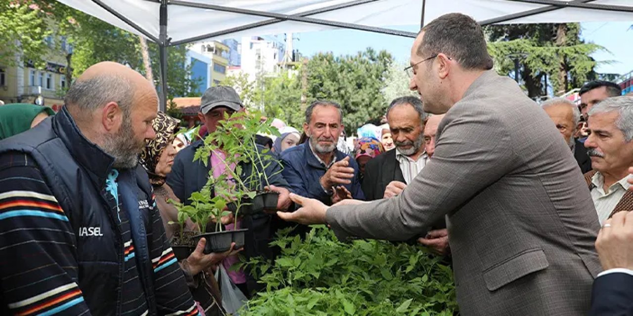 Akçaabat'ta 10 bin sebze fidesi ücretsiz dağıtıldı!