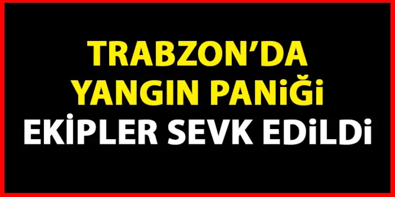 Trabzon'da yangın paniği! Ekipler sevk edildi