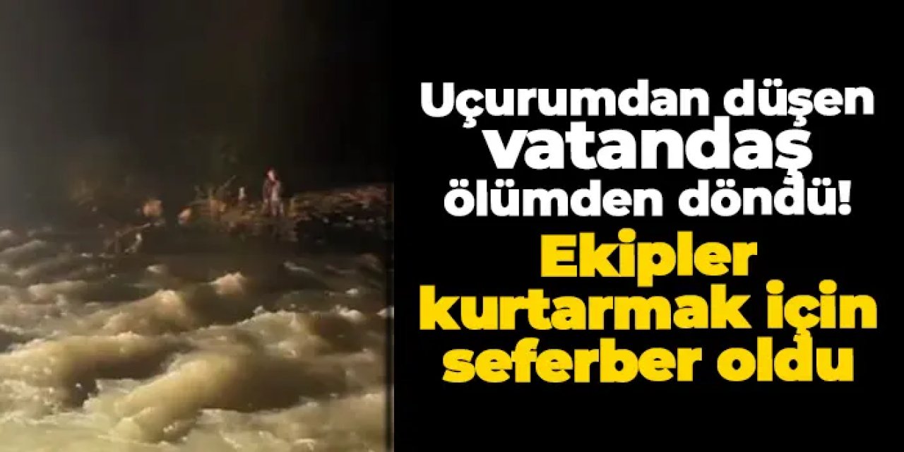 Artvin'de uçurumdan düşen vatandaş ölümden döndü! Ekipler kurtarmak için seferber oldu