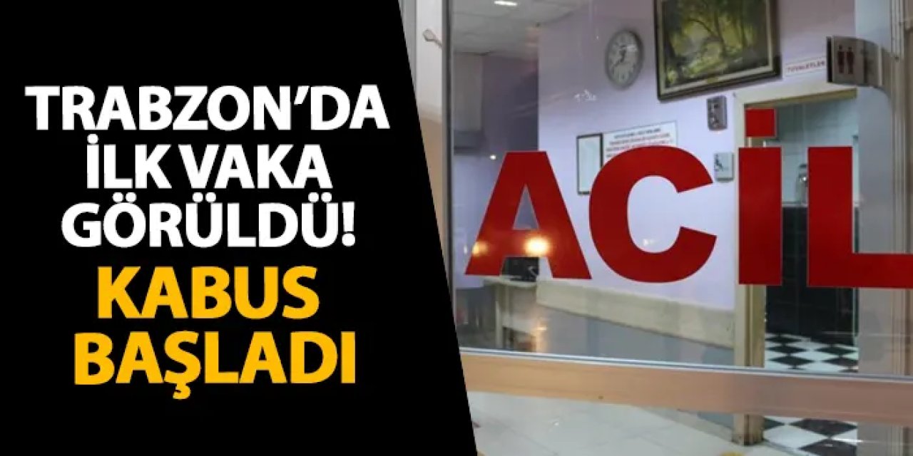 Trabzon’da ilk vaka görüldü! Kabus başladı