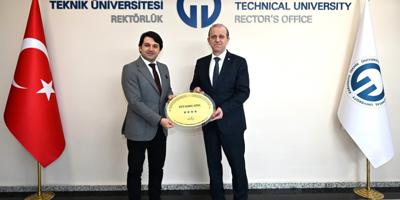 KTÜ Koru Otel'e "4 Yıldızlı Otel" plaketi verildi