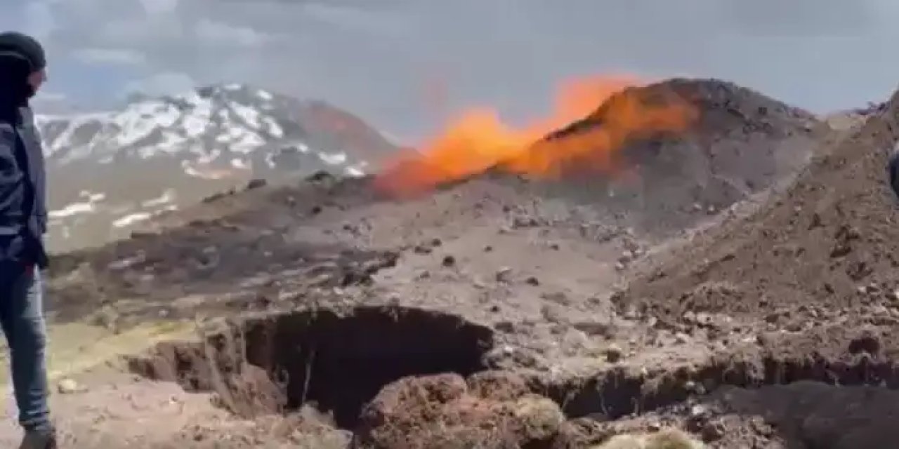 Giresun'a gelen gaz hattında yangın! Yıldırım isabet etti