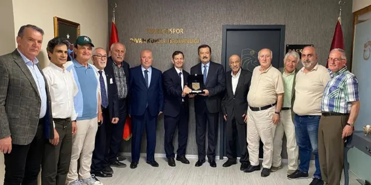 Eski bakan ve yöneticilerden Trabzonspor Divan Başkanı Ören'e ziyaret