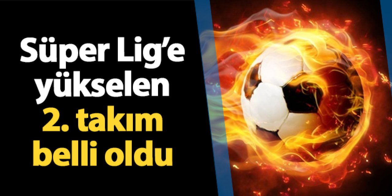 Süper Lig'e yükselen 2. takım resmen belli oldu