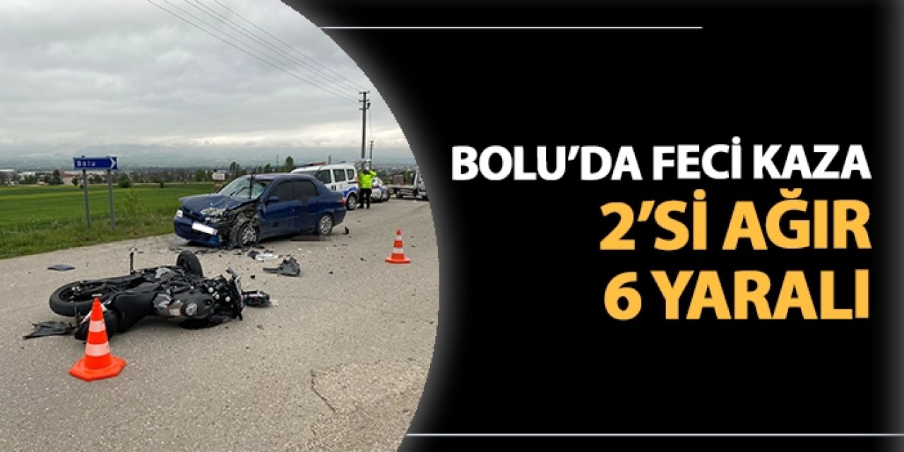 Bolu’da feci kaza: 2’si ağır 6 yaralı