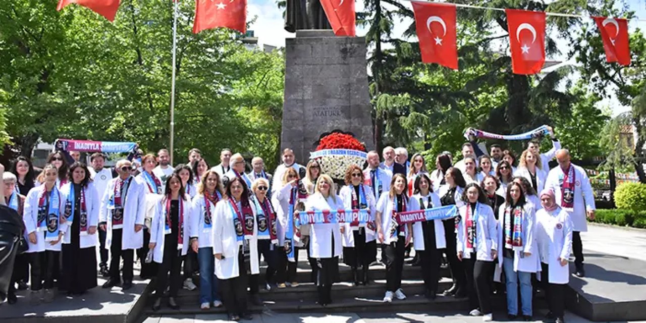 Trabzon'da eczacılardan Trabzonspor ayrıntılı tören