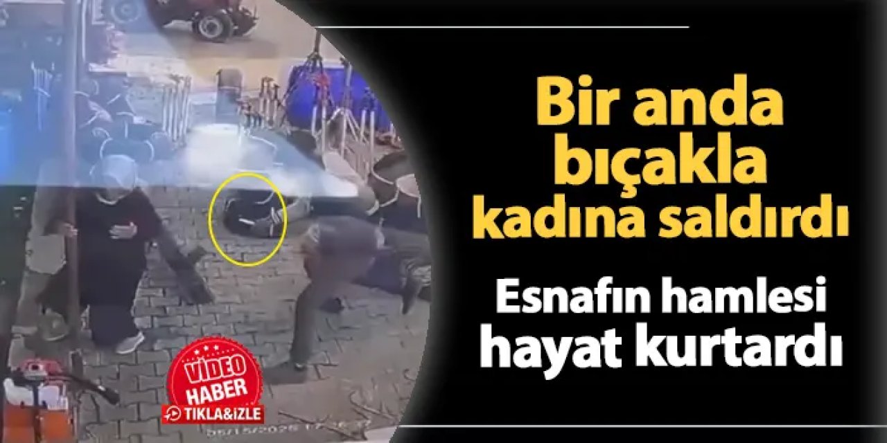 Gümüşhane'de şok olay! Bir anda bıçakla kadına saldırdı: Esnafın hamlesiyle hayat kurtardı