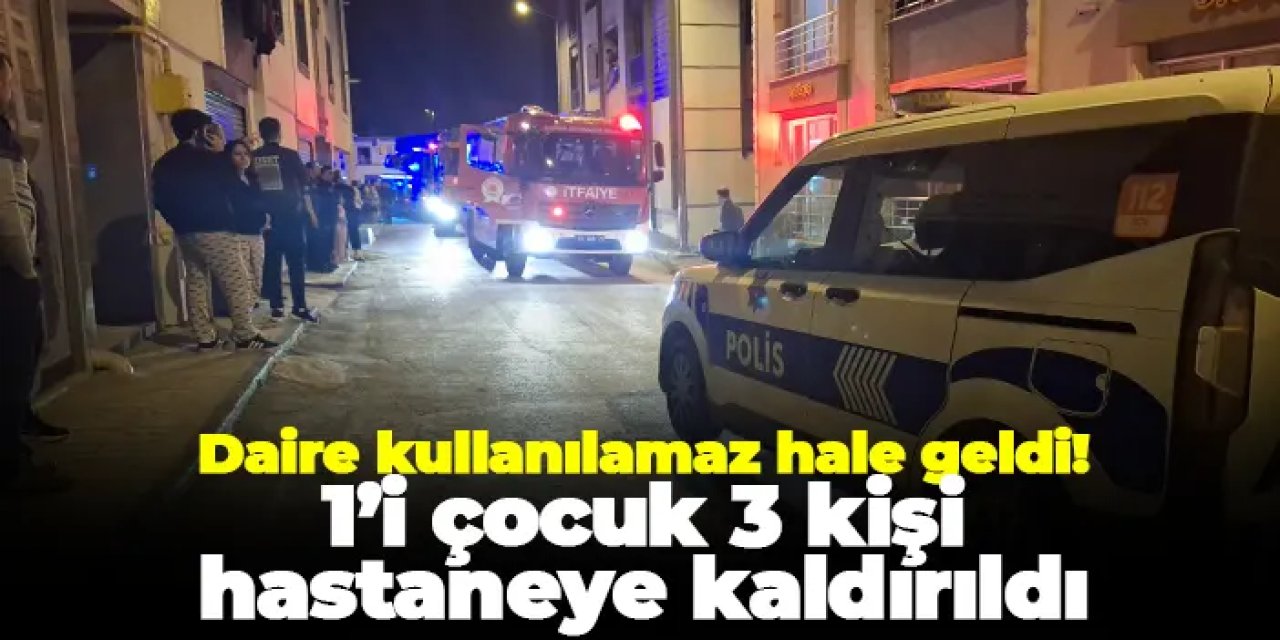 Samsun'da daire kullanılamaz hale geldi! 1’i çocuk 3 kişi hastaneye kaldırıldı