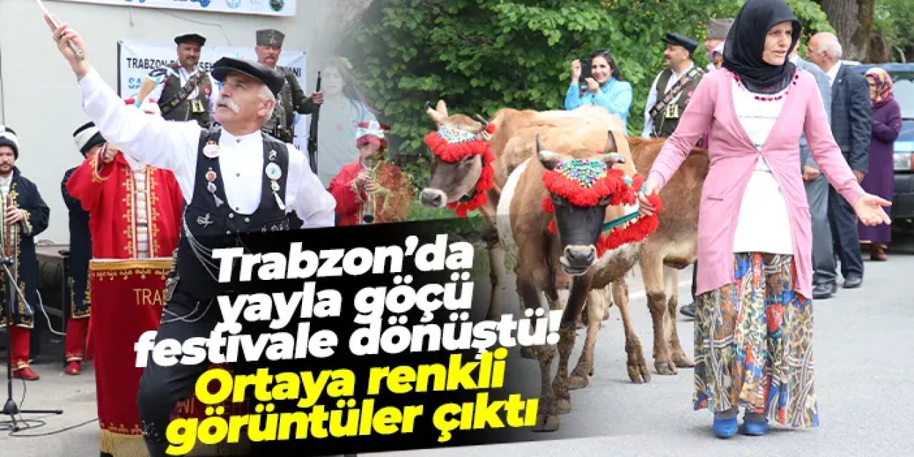Trabzon’da yayla göçü festivale dönüştü! Ortaya renkli görüntüler çıktı