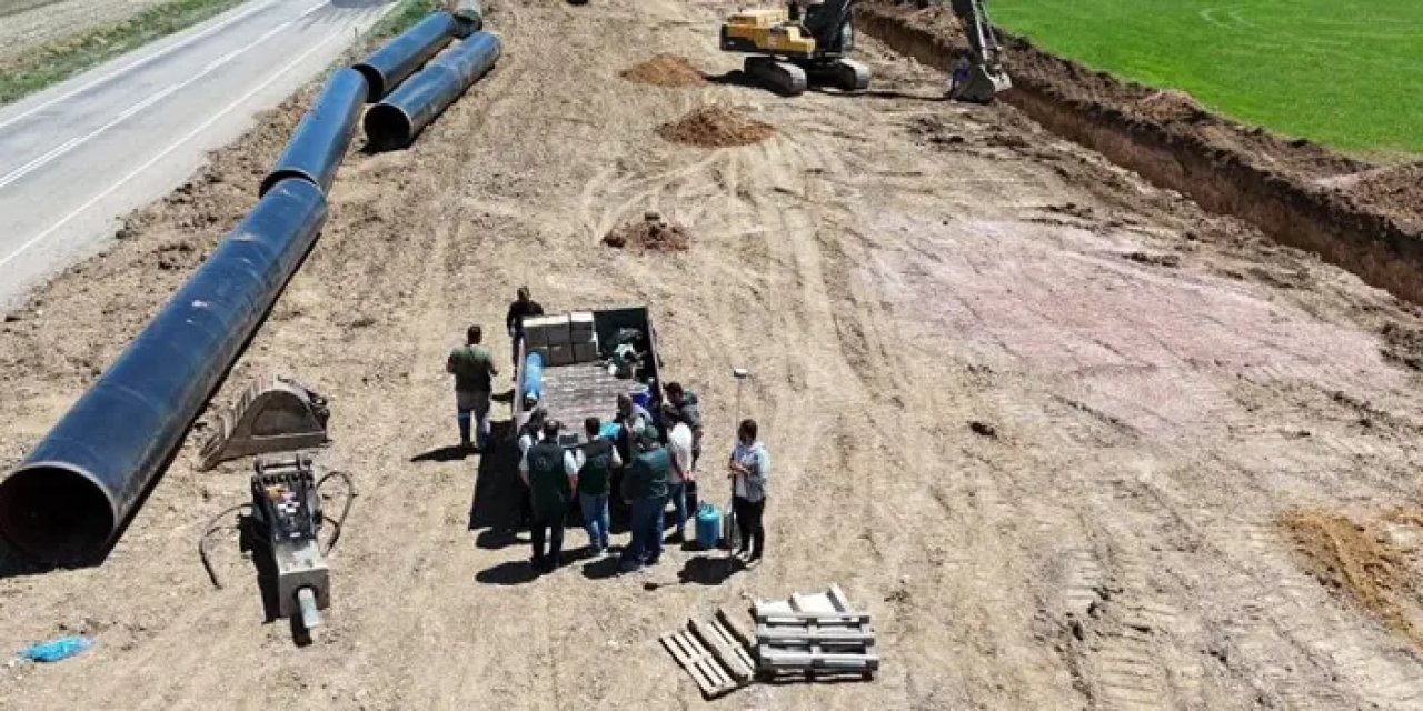 Bayburt Kırklartepe Barajı sulama inşaatında çalışmalar sürüyor!