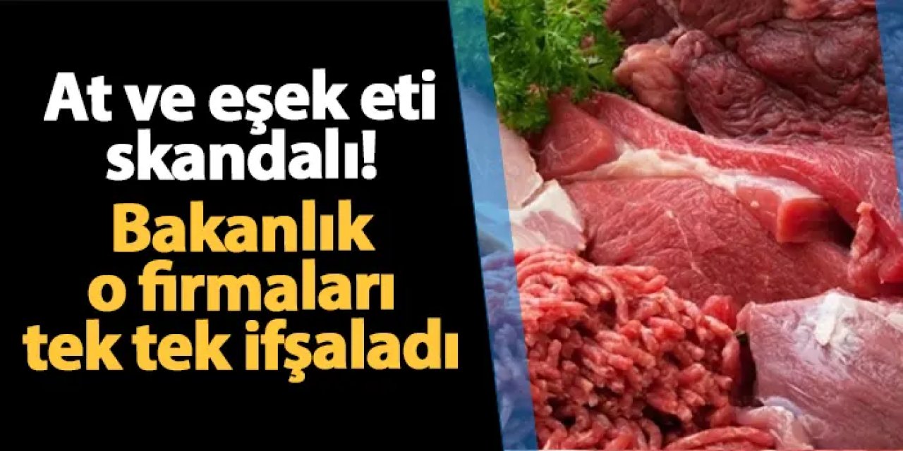 At ve eşek eti skandalı! Bakanlık o firmaları ifşaladı