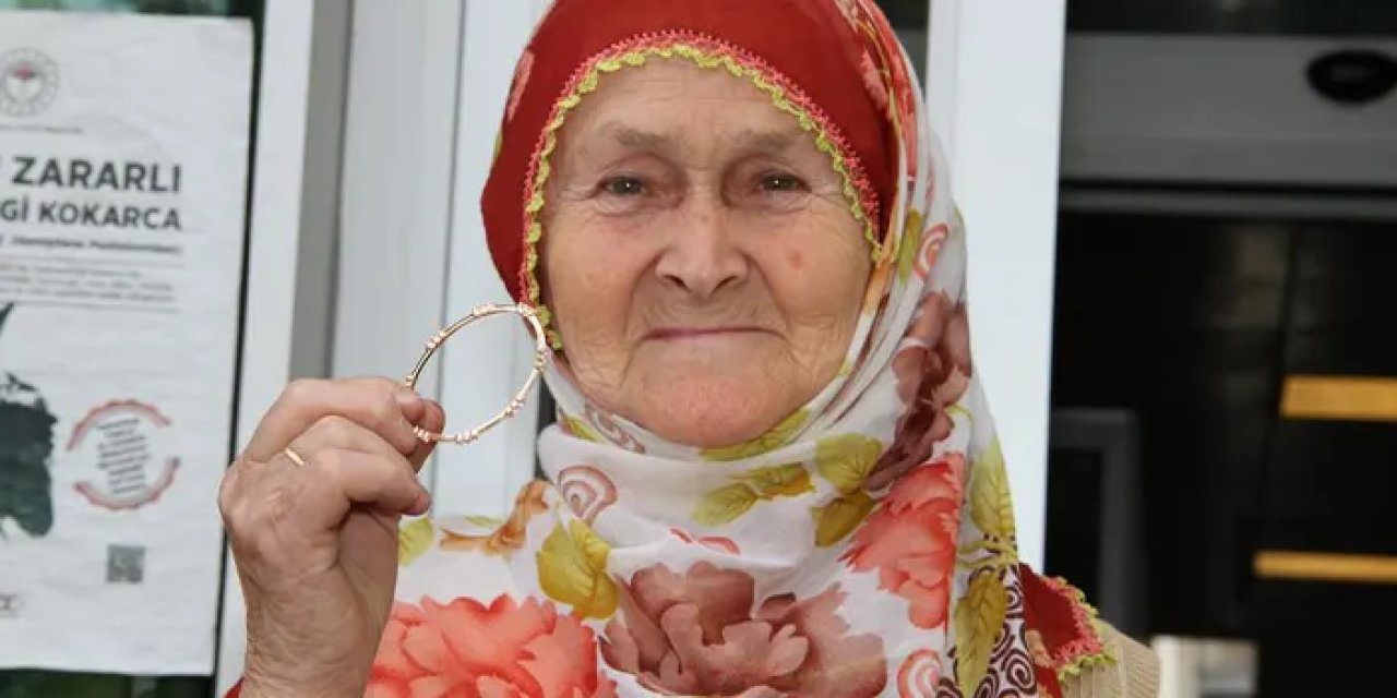 Giresun'da 83 yaşındaki Hatun teyze altın bileklik buldu, hiç düşünmeden teslim etti!