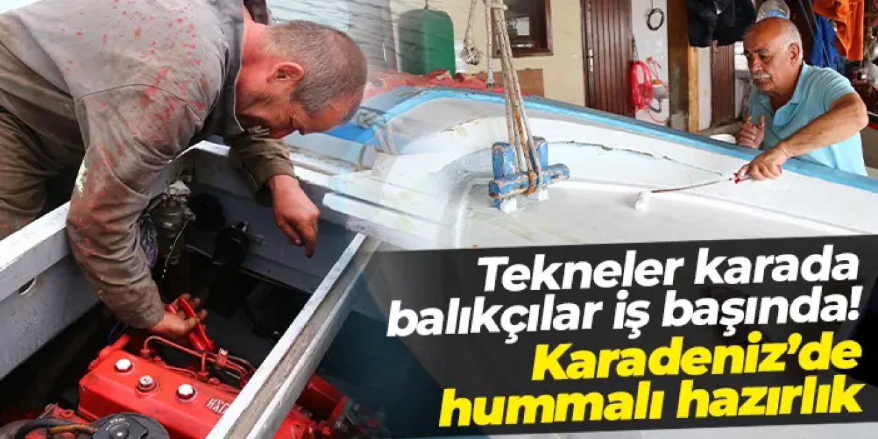 Tekneler karada, balıkçılar iş başında! Yeni sezon için Karadeniz’de hummalı hazırlık