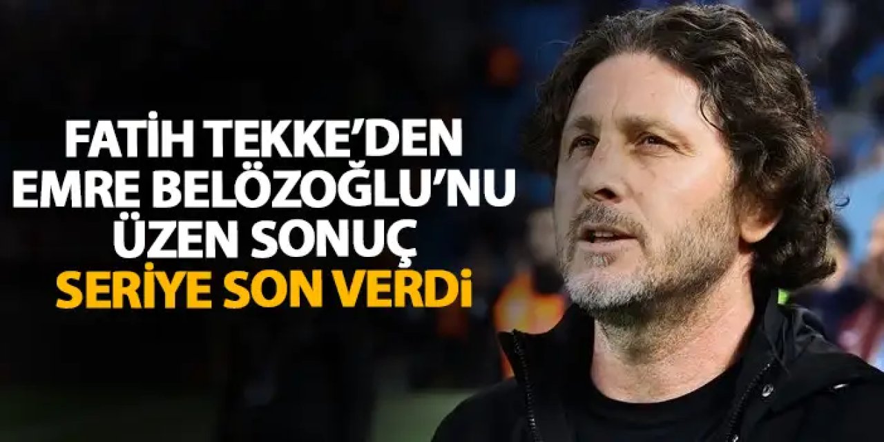 Fatih Tekke ‘den Emre Belözoğlu’nu üzen sonuç! Ünvanı alamadı