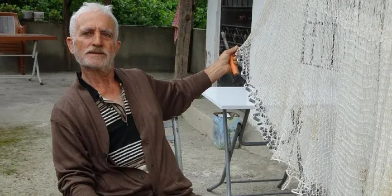Ordu’da koyun otlatırken öğrendi 61 yıldır balık ağı örüyor!