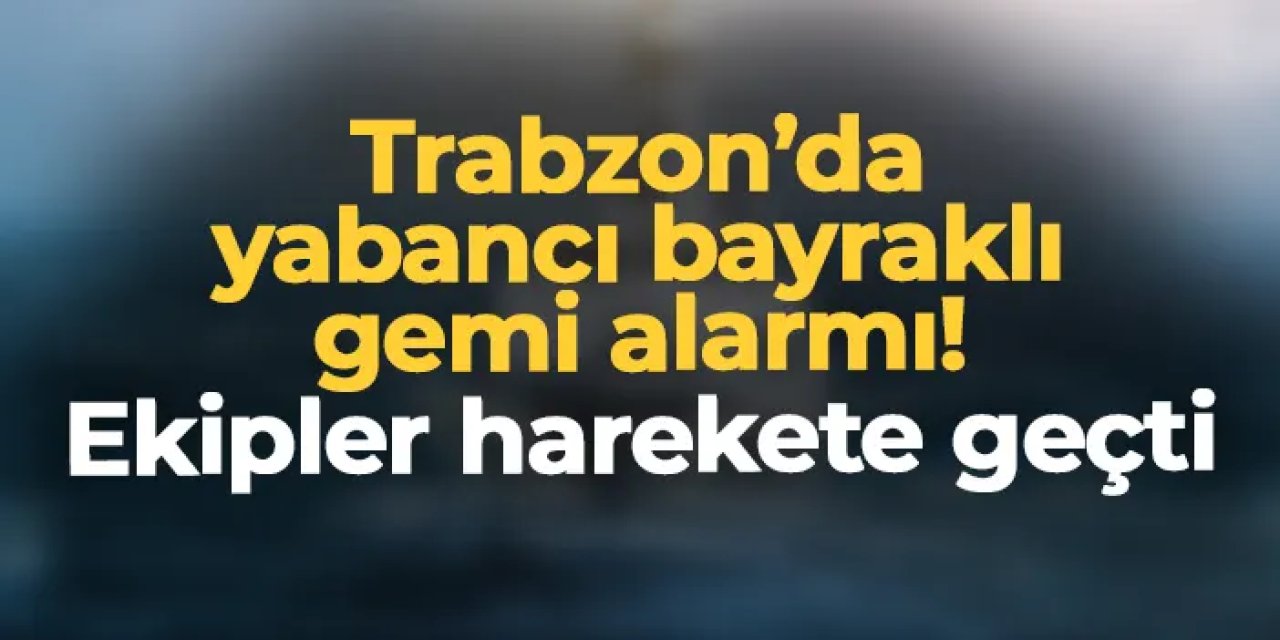 Trabzon'da yabancı bayraklı gemi alarmı!