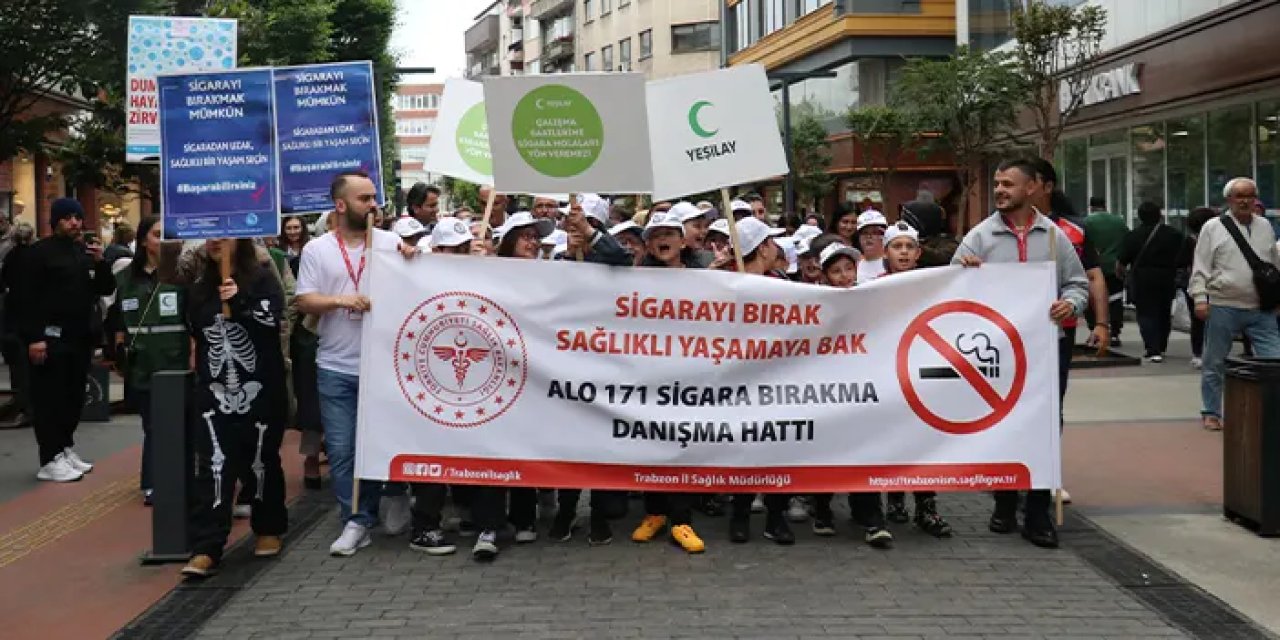 Trabzon’da “Sigarayı at, hayatı tat” yürüyüşü!