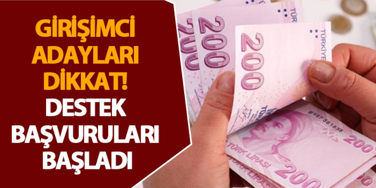 Girişimci adayları dikkat! Destek başvuruları başladı