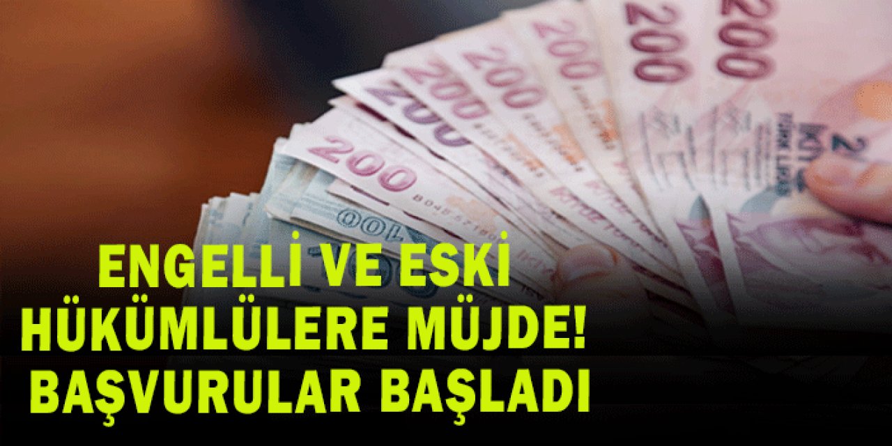 Engelli ve eski hükümlülere müjde! Başvurular başladı