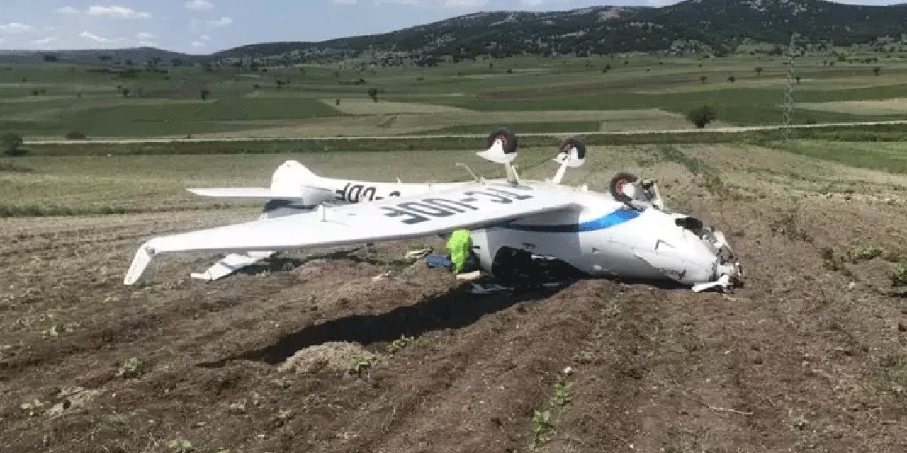 Uçak inemedi ters döndü ! Pilot yaralandı